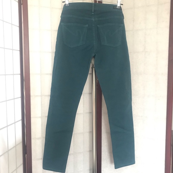 CITIZEN OF HUMANITY Avedon low rise skinny leg pants, green, size 27 - Picture 5 of 14